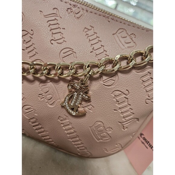 New Juicy Couture Y2K Style "Not Your Babe Shoulder Bag" Pink NWT - Picture 3 of 9